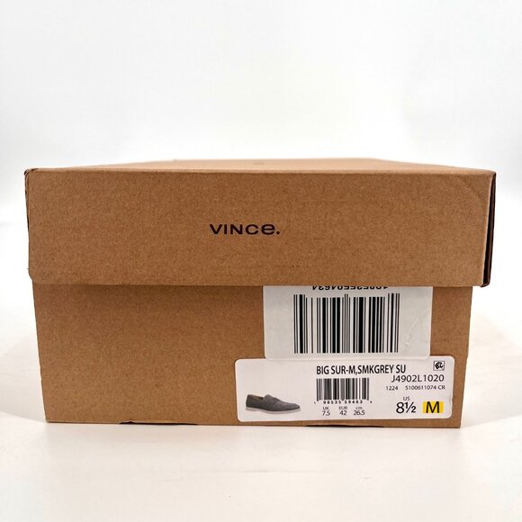 Vince Big Sur Suede Loafer Size 8.5M Smoke Grey Leather Lining Arch Support main image 7